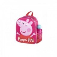Παιδικό Backpack 3D με Παγούρι Peppa Pig