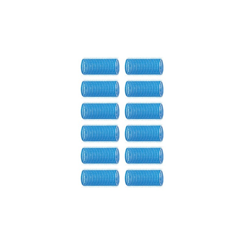 HAIRWAYS Αυτοκόλλητα Ρολευ Μαλλιών Μπλε 12 τμχ 25mm