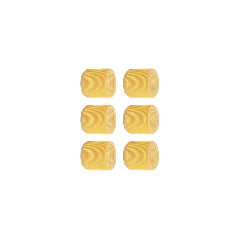 HAIRWAYS Αυτοκόλλητα Ρολευ Μαλλιων Κίτρινα 6 τμχ 62mm