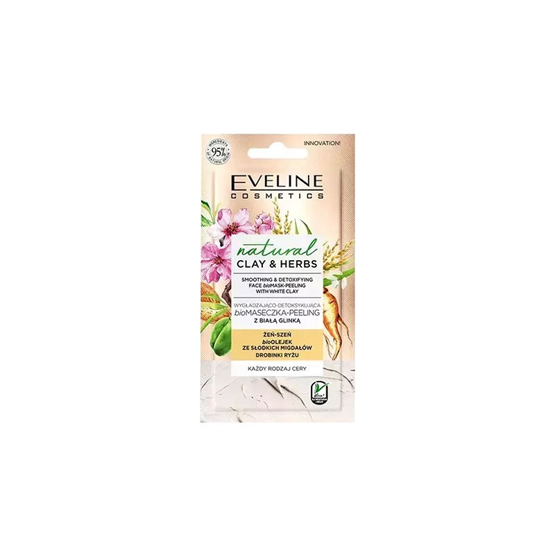 EVELINE Natural Clay & Herbs Smooth & Detox Mask/Peel 8ml