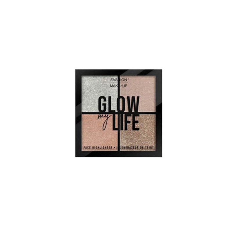 FASHION Make Up Glow My Life Highlighter Palette 4 Colors Νο2 Dune