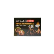 ATLAS Fire Προσάναμμα 48 τμχ Λευκό