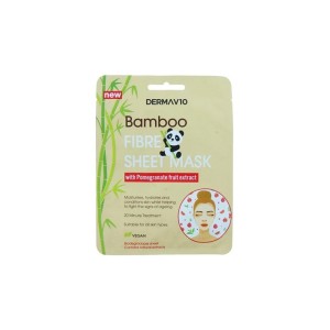 5056235400318DERMA V10 Bamboo Fibre Sheet Face Mask Pomegranate_beautyfree.gr