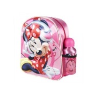 DISNEY Minnie Παιδικό Backpack με Μπουκάλι