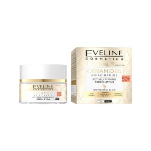 5903416049975EVELINE Ceramides & Niacinamide Actively Firming Lifting Cream 50+ 50ml_beautyfree.gr