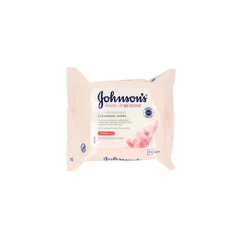 3574661087245JOHNSON'S  Make-Up Be Gone 5-in-1 Refreshing Cleansing Wipes 25 Wipes_beautyfree.gr