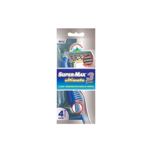 5013405654599SUPER-MAX Ultimate 3 Blue Ξυραφάκια 4τμχ_beautyfree.gr