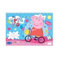 PEPPA PIG Μπλοκ Ζωγραφικής 40 Φύλλων με Αυτοκόλλητα, Στένσιλ & 2 Σελίδες Χρωματισμού