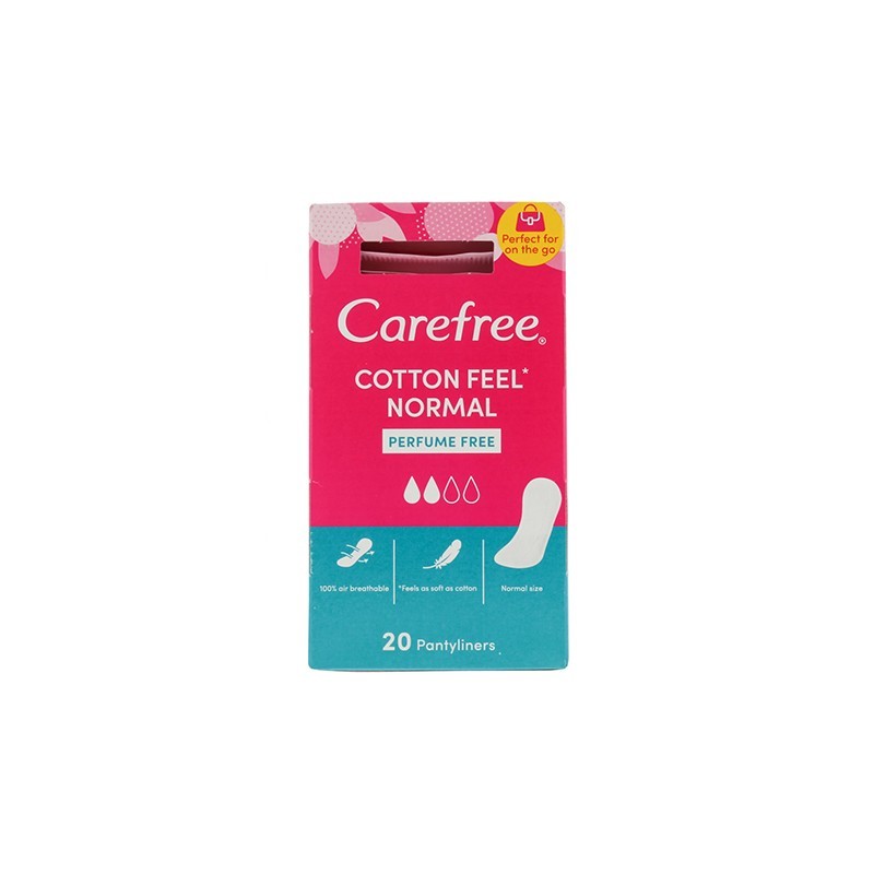 3574660038408CAREFREE Σερβιετάκια Cotton Perfume Free Normal 20τμχ_beautyfree.gr