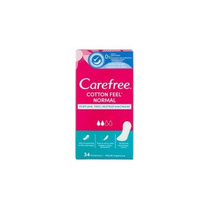 3574661518503CAREFREE Σερβιετάκια Cotton Unscented S/M 34τμχ_beautyfree.gr