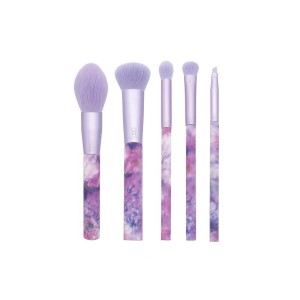 090672389978ROYAL&LANG Moda Make Up Brush Set Tie Dye Purple 5pcs_beautyfree.gr