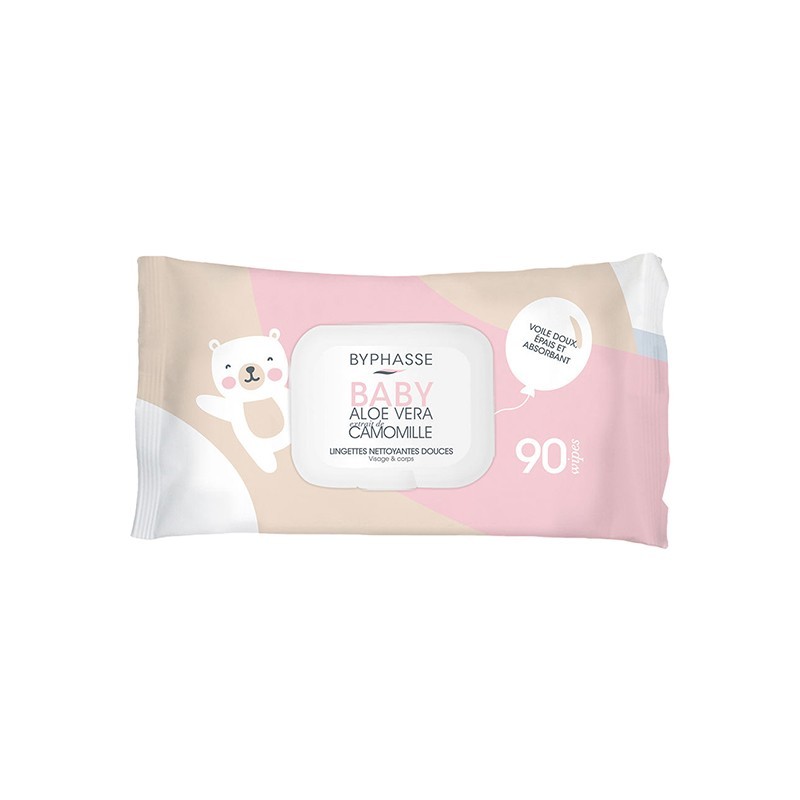 8436097094134BYPHASSE Baby Cleansing Wipes Face & Body 90pcs_beautyfree.gr