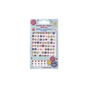 3661075326562SMILEY Card Set 72 Nail Stickers & 24 Strass_beautyfree.gr