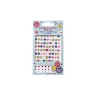 SMILEY Card Set 72 Nail Stickers & 24 Strass