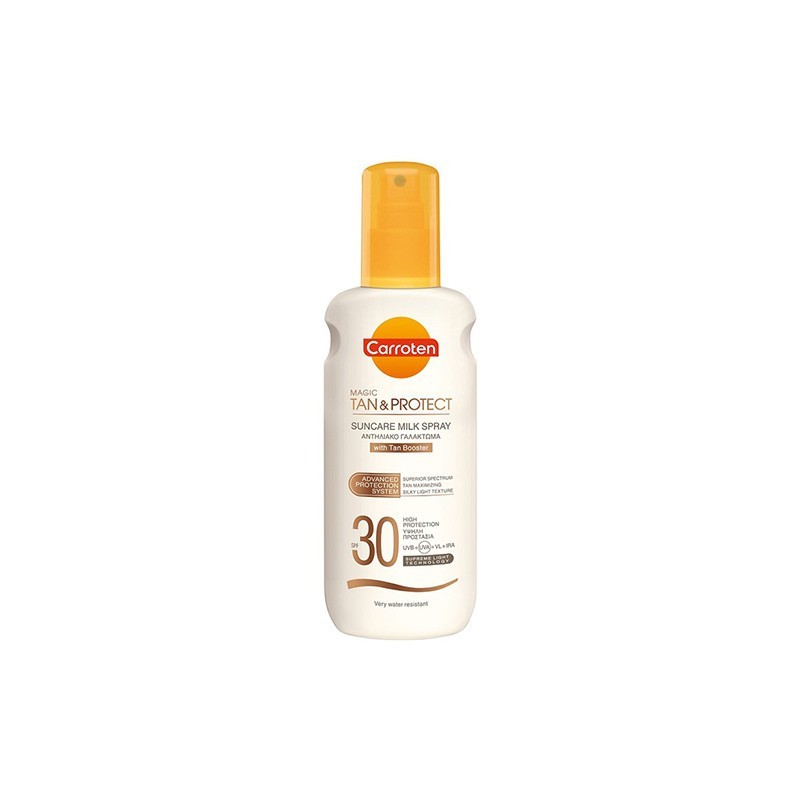 5201314194088CARROTEN Magic Tan & Protect Suncare Milk Spray with Tan Booster SPF30 200ml_beautyfree.gr