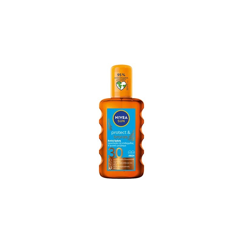 5201178026785NIVEA SUN Protect & Bronze Oil Spray SPF 30 200ml _beautyfree.gr