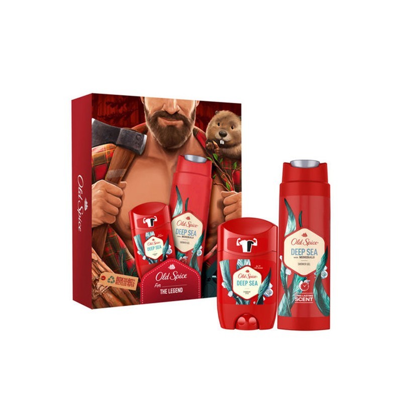 8006540682364OLD SPICE Σετ Δώρου Deep Sea Deo Stick 50ml & Shower Gel 250ml _beautyfree.gr