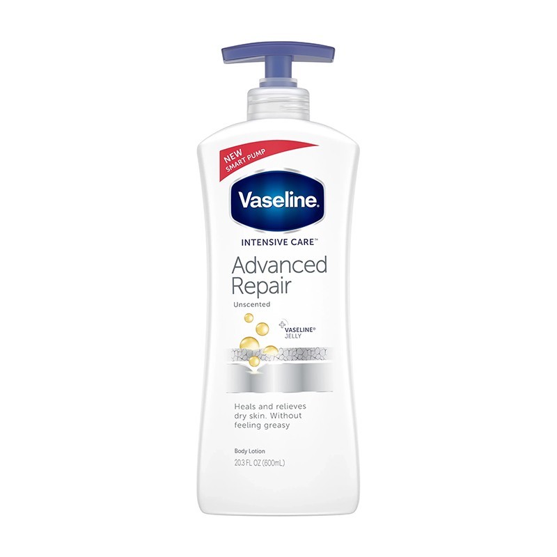 8901030841132VASELINE Intensive Care Advanced Repair Unscented Healing Moisture Lotion Pump 600ml_beautyfree.gr