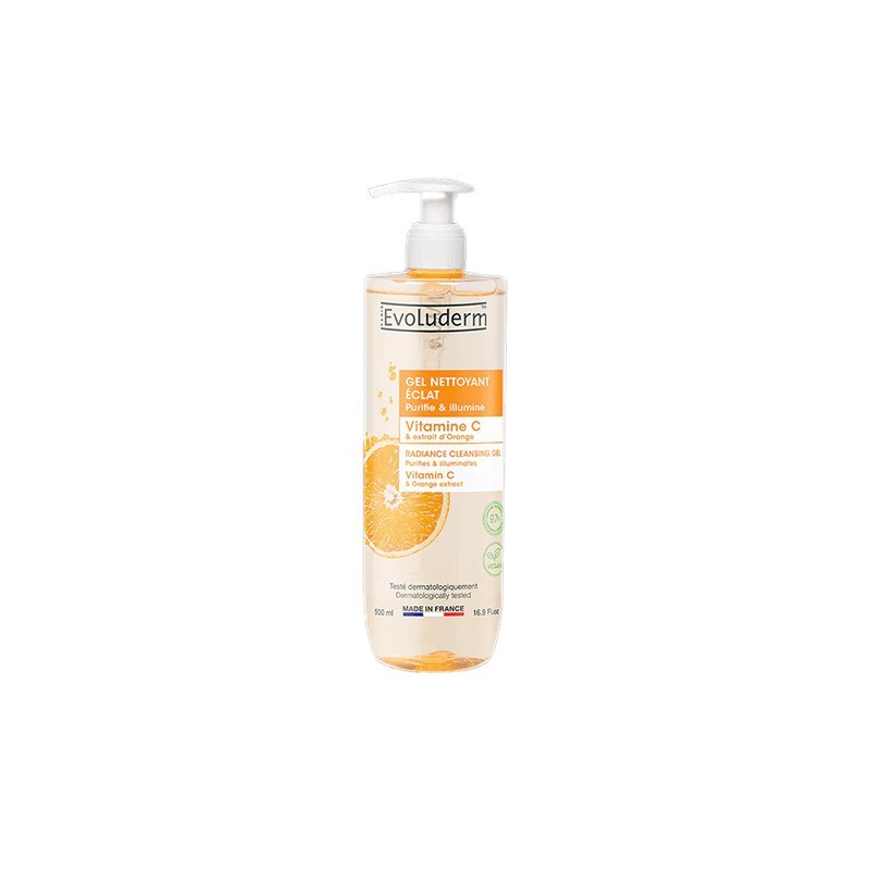 3760100683622EVOLUDERM Cleansing Gel Vitamin C 500ML_beautyfree.gr