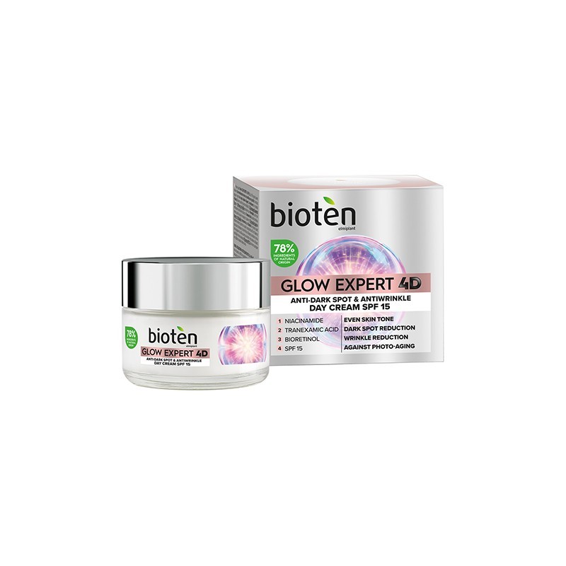 5201314171799BIOTEN Glow Expert 4D Κρέμα Ημέρας Κατά Των Πανάδων & Των Ρυτίδων SPF15 50ml_beautyfree.gr