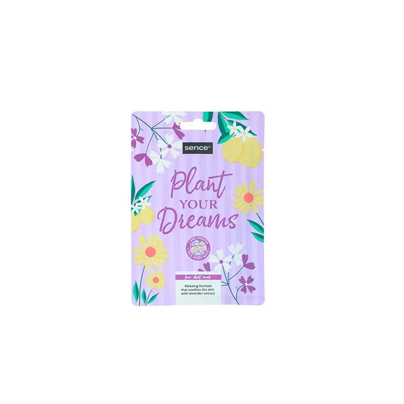 SENCE Printed Facial Sheet Mask Floral Garden Purple 20ml