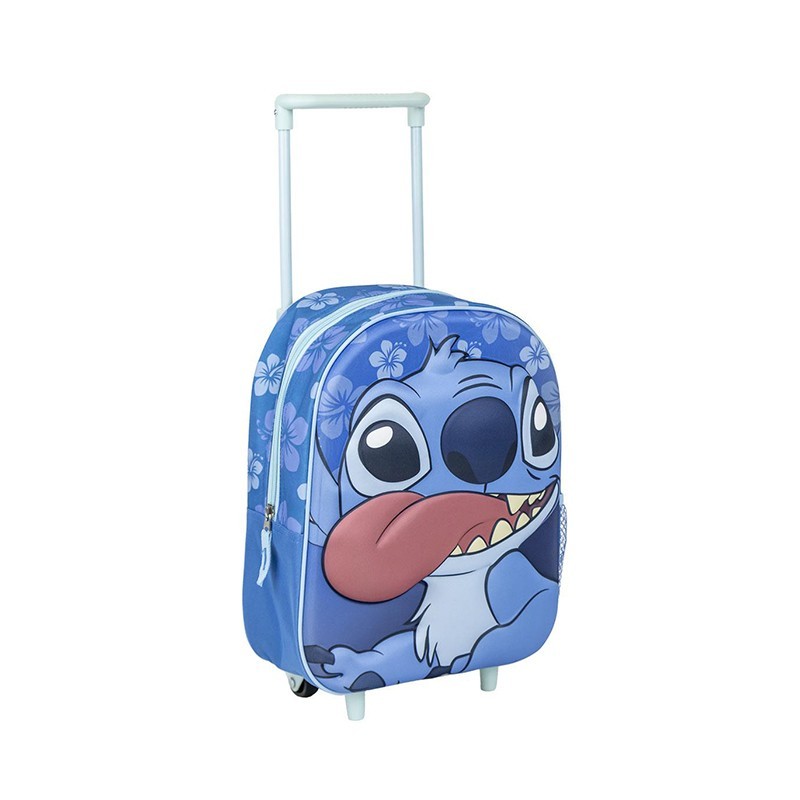 8445484370324DISNEY Stitch Παιδικό Backpack 3D με Ροδάκια_beautyfree.gr