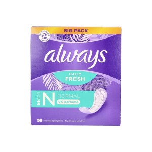 8006540806708ALWAYS Daily Fresh Panty Liners 58pcs 0% Perfume Normal _beautyfree.gr
