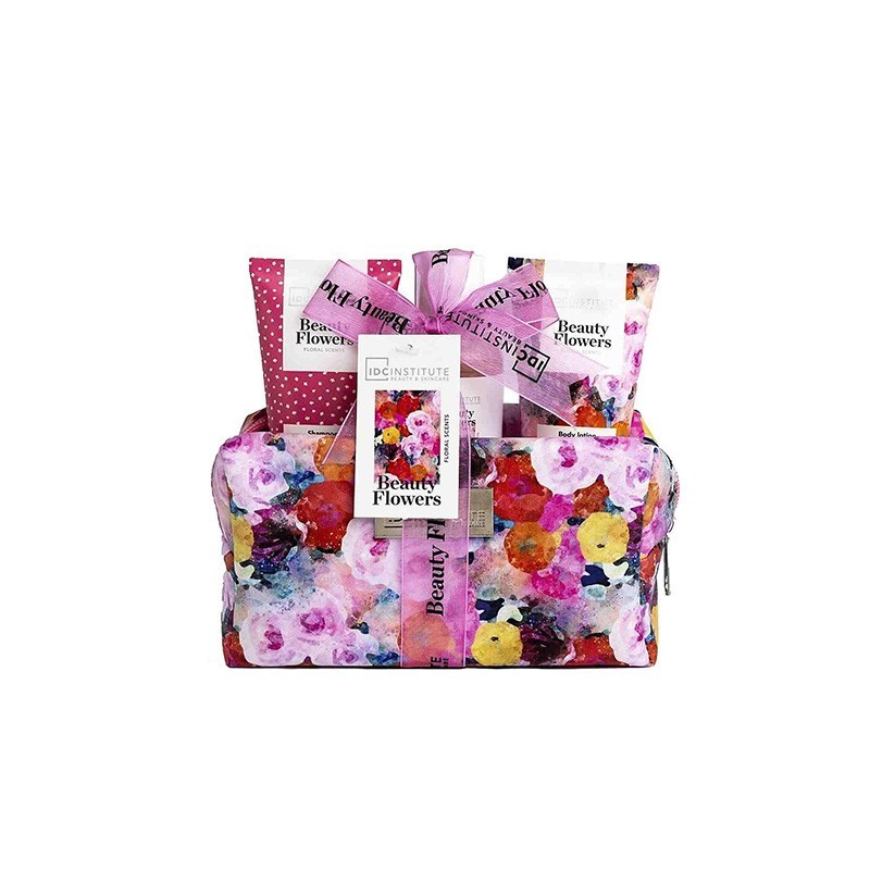 8436609392482IDC INSTITUTE Beauty Flowers Travel Bag 3pcs _beautyfree.gr