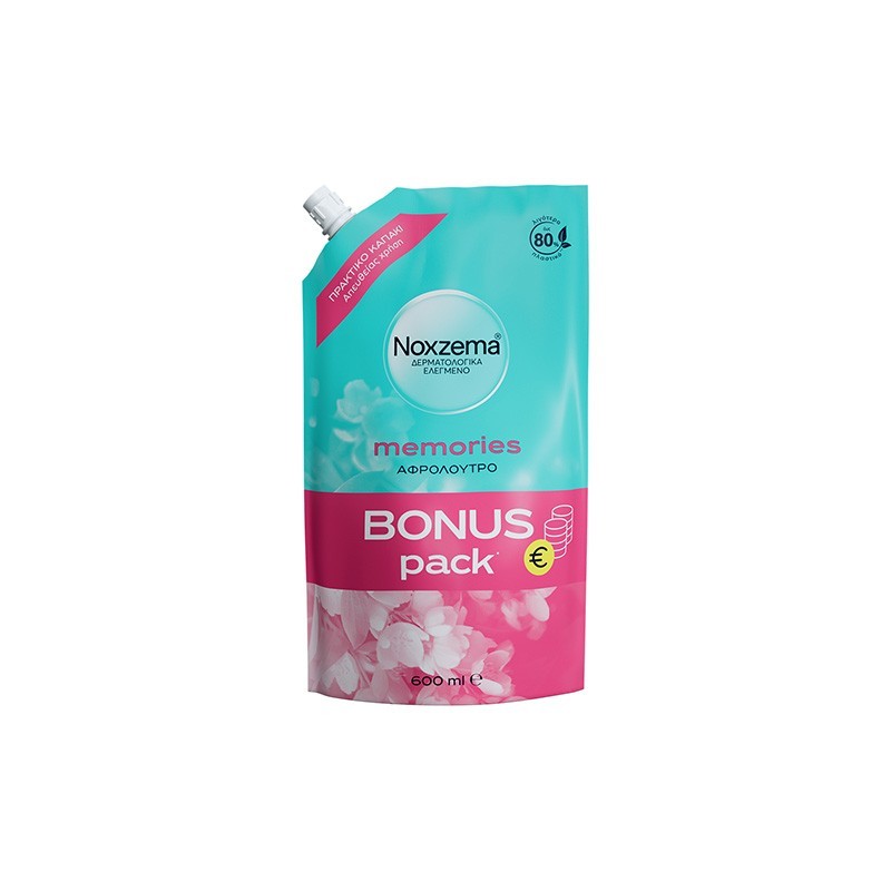 5201314182276NOXZEMA Αφρόλουτρο Memories Bonus Pack Refill 600ml_beautyfree.gr