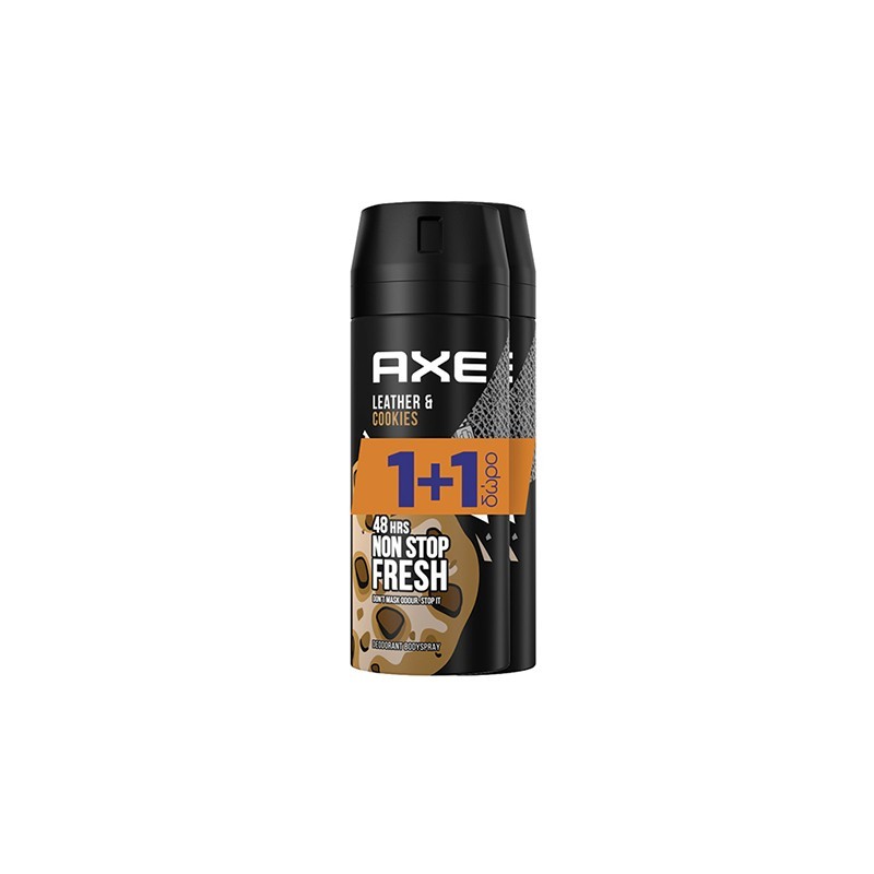 8720182076236AXE Deo Spray Leather & Cookies 150ml 1+1_beautyfree.gr