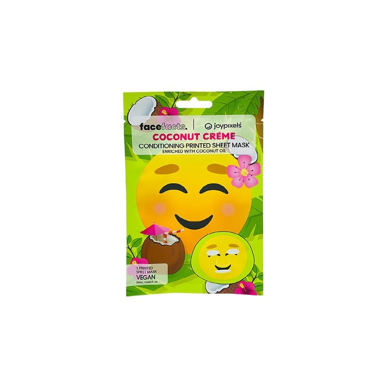 5031413934267FACE FACTS Printed Sheet Mask Joypixels Coconut Creme 20ml_beautyfree.gr