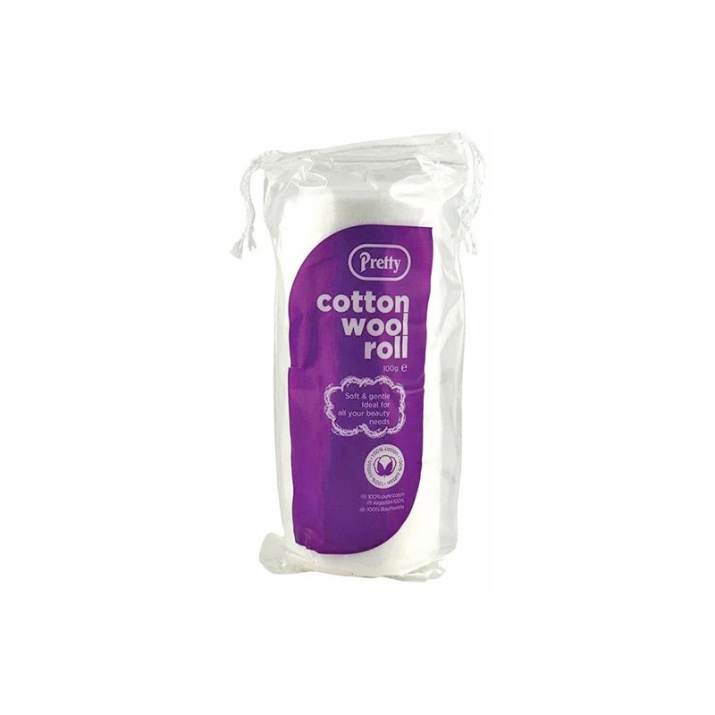 5031413905434PRETTY Cotton Wool Roll 100gr_beautyfree.gr