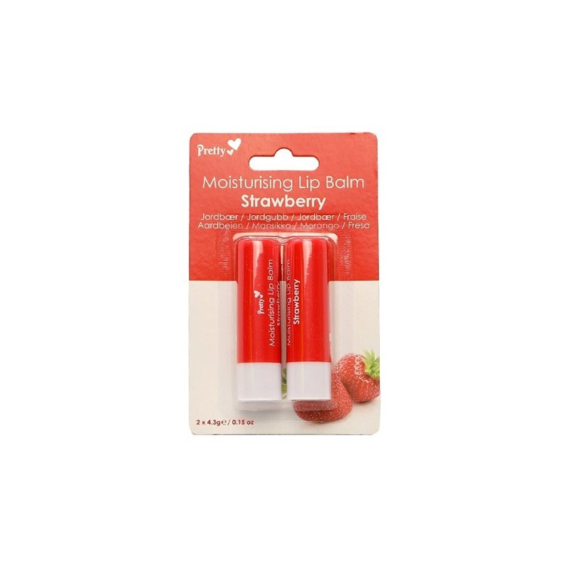 5031413979909PRETTY Moisturising Lip Balm Strawberry 2x4.3gr_beautyfree.gr