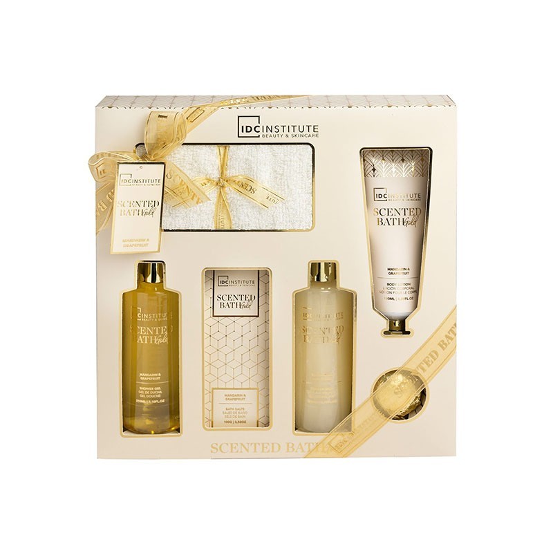 8436609399146IDC Institute Set Scented Bath Gold 6pcs Gift Box_beautyfree.gr