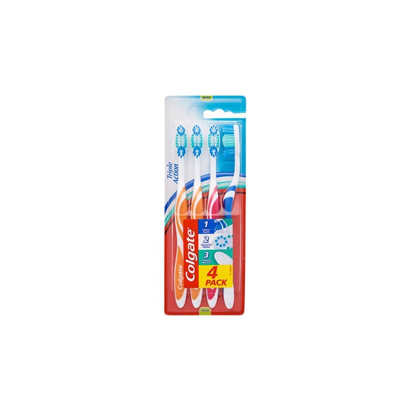 8714789738536COLGATE Οδοντόβουρτσες Triple Action Medium 4τμχ_beautyfree.gr