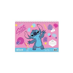 5205698682810LILO & STITCH Μπλοκ Ζωγραφ 23X33 40Φυλ Αυτοκ-Στενσιλ- 2Σελ Χρ Ροζ_beautyfree.gr