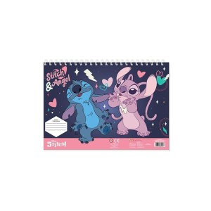 5205698682827LILO & STITCH Μπλοκ Ζωγραφ 23X33 40Φυλ Αυτοκ-Στενσιλ- 2Σελ Χρ Μωβ_beautyfree.gr