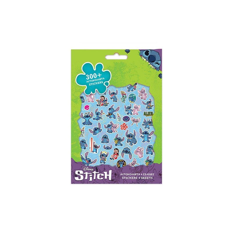 5205698698668LILO & STITCH Αυτοκολλητα 300Τεμ Μπλοκ 14,5Χ21,5Εκ _beautyfree.gr