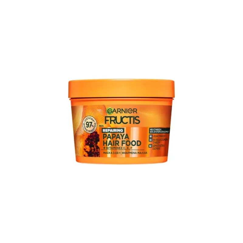 3600542572552GARNIER Fructis Hair Food Mask Papaya 400ml_beautyfree.gr