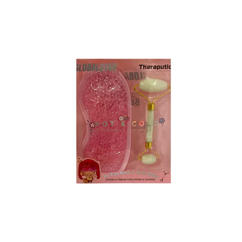 6973578917640GLOBAL STAR Gel Eye Mask & Face Roller Set 2pcs_beautyfree.gr