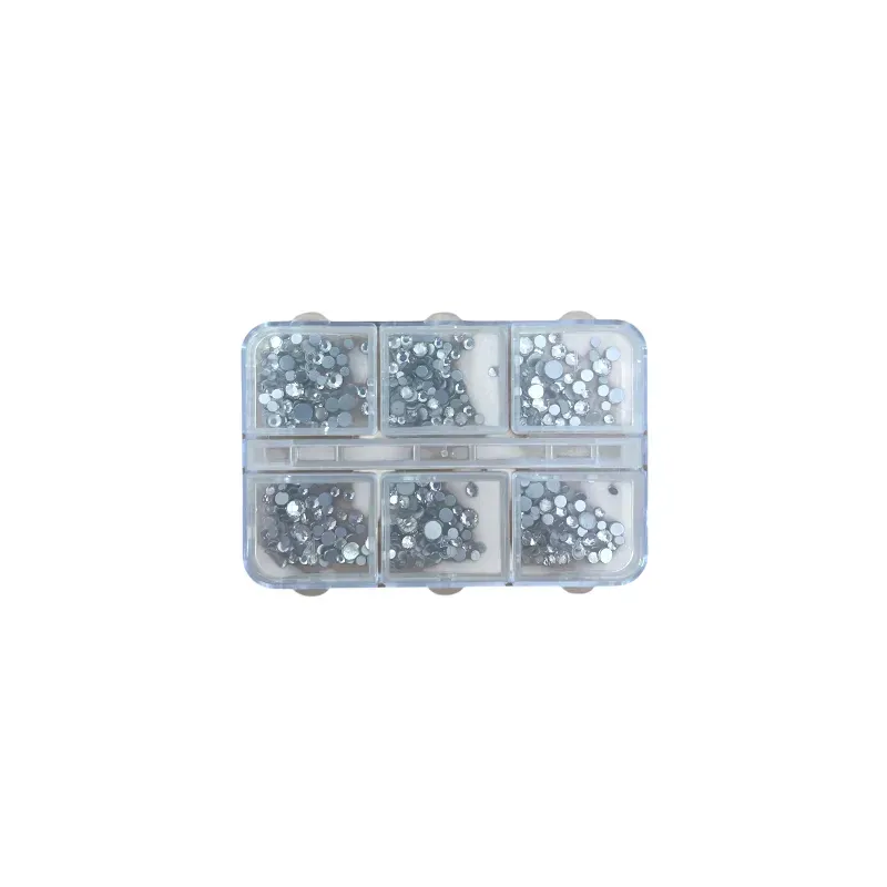 5207440005076BEAUTY SALON Nail Κασετίνα Στρας Ασημί 6Θ_beautyfree.gr