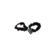 5207440007193BEAUTY SALON Λαστιχάκια Μαλλιών Μαύρα scrunchie Στρασάκι Σετ 2τμχ_beautyfree.gr