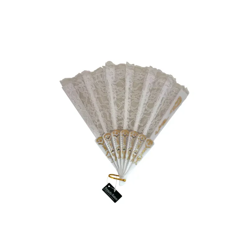 5207440008657BEAUTY SALON Βεντάλια Λευκή Δαντέλα_beautyfree.gr