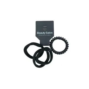 5207440006530BEAUTY SALON Λαστιχάκια Μαλλιών Μαύρα Σετ 3τμχ_beautyfree.gr