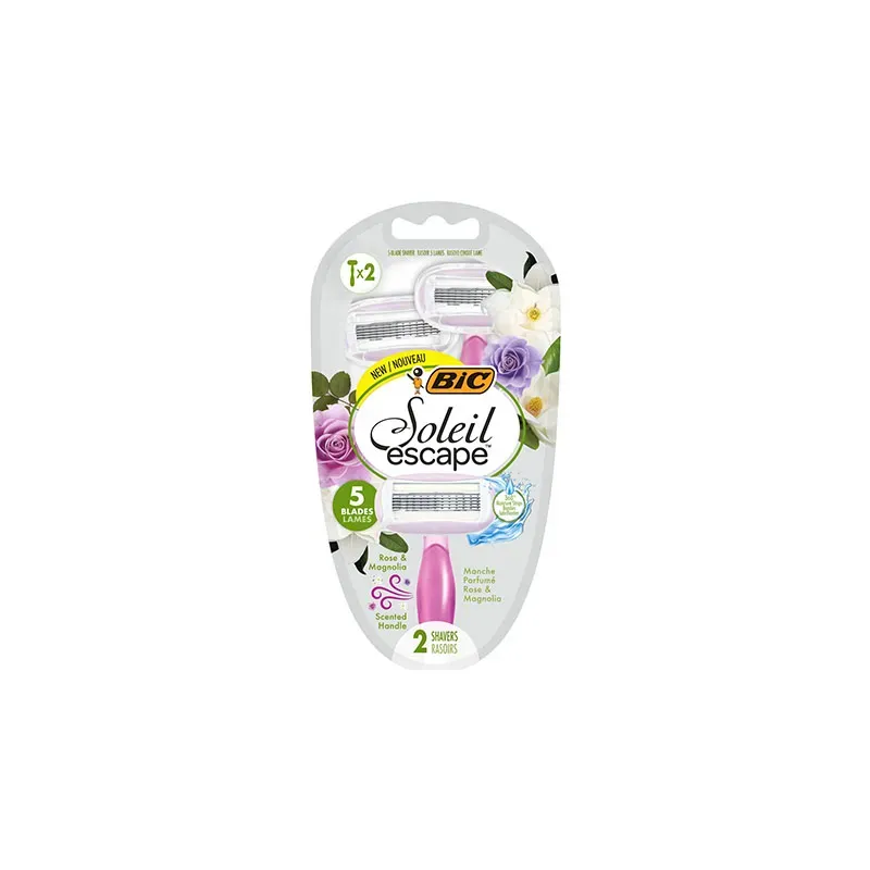 3086123740686BIC Ξυραφάκια Soleil Escape 5 Λεπίδων Τριαντάφυλλο & Μανόλια 2τμχ_beautyfree.gr