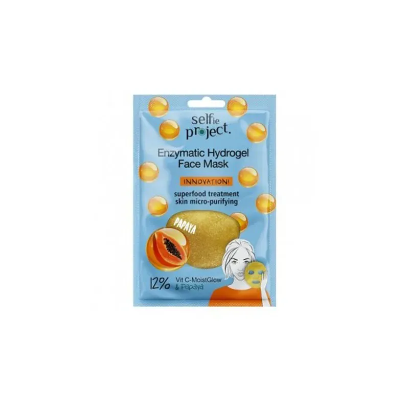 5902853094487SELFIE PROJECT Μάσκα Προσώπου Ενυδατική Hydrogel Papaya_beautyfree.gr
