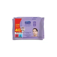 SEPTONA Dermasoft Daily Clean Wipes Προσώπου & Ματιών Hyalyronic Acid & Pearl 2x20τμχ
