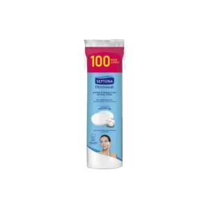 SEPTONA Dermasoft Δίσκοι Ντεμακιγιάζ Διπλής Όψης με Ραμμένες Άκρες 100τμχ