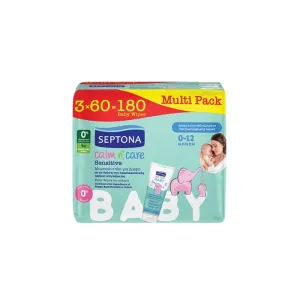 SEPTONA Calm n' Care Sensitive Μωρομάντηλα Multipack 3x60τμχ