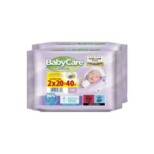 5201263078347BabyCare Mini Pack Μωρομάντηλα Calming (2x20τμχ)_beautyfree.gr